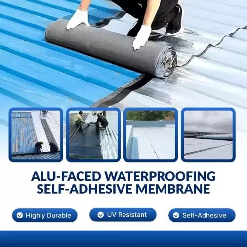 Aluminium Faced Self Adhesive Waterproofing Membrane
